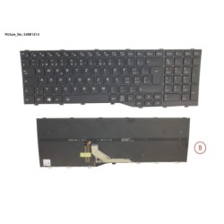 34081214 - KEYBOARD BLACK W. BL SWISS