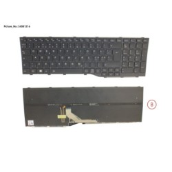34081216 - KEYBOARD BLACK W. BL NORDIC