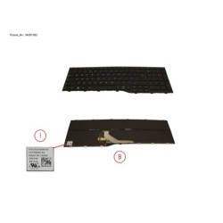 34081582 - KEYBOARD BLACK W. BL UK