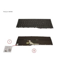 34081583 - KEYBOARD BLACK W. BL BELGIUM