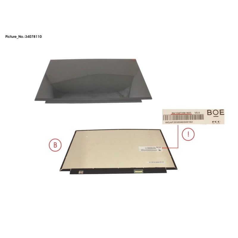34078110 - LCD PANEL BOE AG.NV156FHM-N65 (FHD HDR)