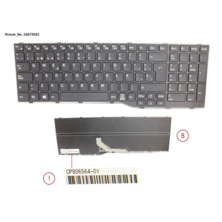 34079022 - KEYBOARD BLACK SPAIN WIN10