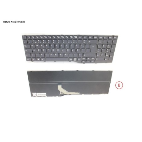 34079023 - KEYBOARD BLACK PORTUGAL WIN10