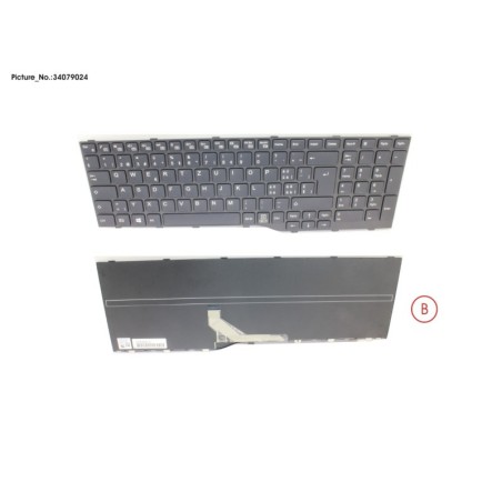 34079024 - KEYBOARD BLACK SWISS WIN10