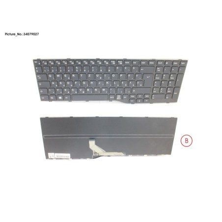 34079027 - KEYBOARD BLACK HUNGARY WIN10