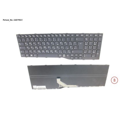 34079031 - KEYBOARD BLACK ARABIC.UK WIN10