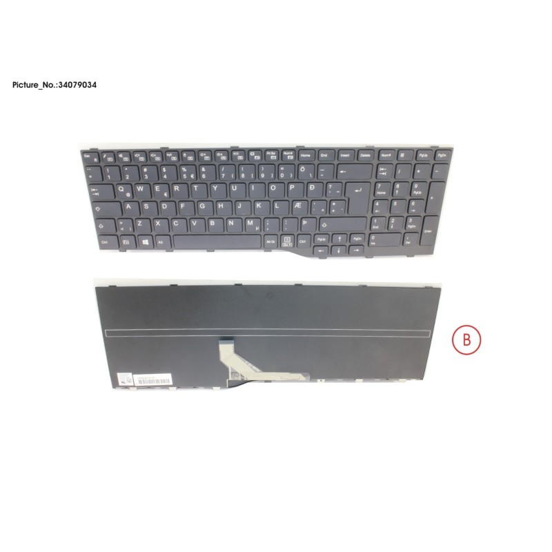 34079034 - KEYBOARD BLACK ICELAND WIN10
