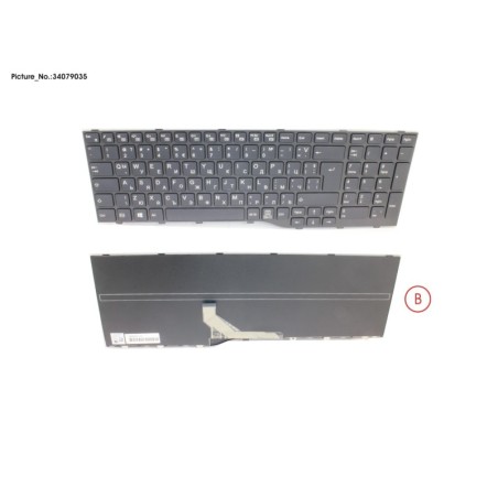 34079035 - KEYBOARD BLACK BULGARIA WIN10