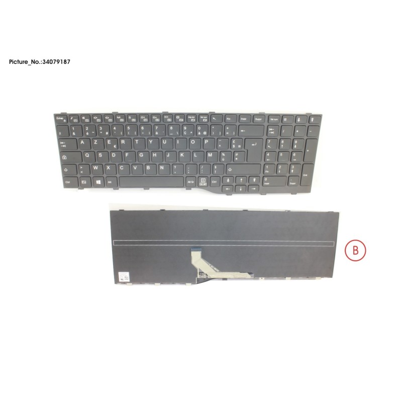 34079187 - KEYBOARD BLACK FRANCE WIN10