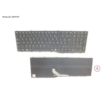 34079187 - KEYBOARD BLACK FRANCE WIN10