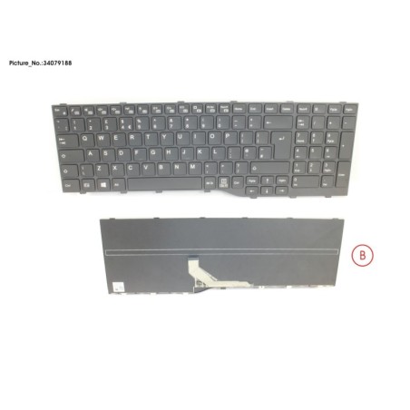 34079188 - KEYBOARD BLACK UK WIN10