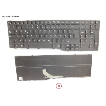 34079189 - KEYBOARD BLACK SWEDEN.FINLAND
