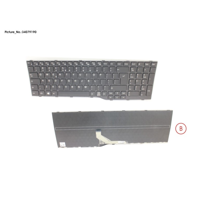 34079190 - KEYBOARD BLACK US WIN10