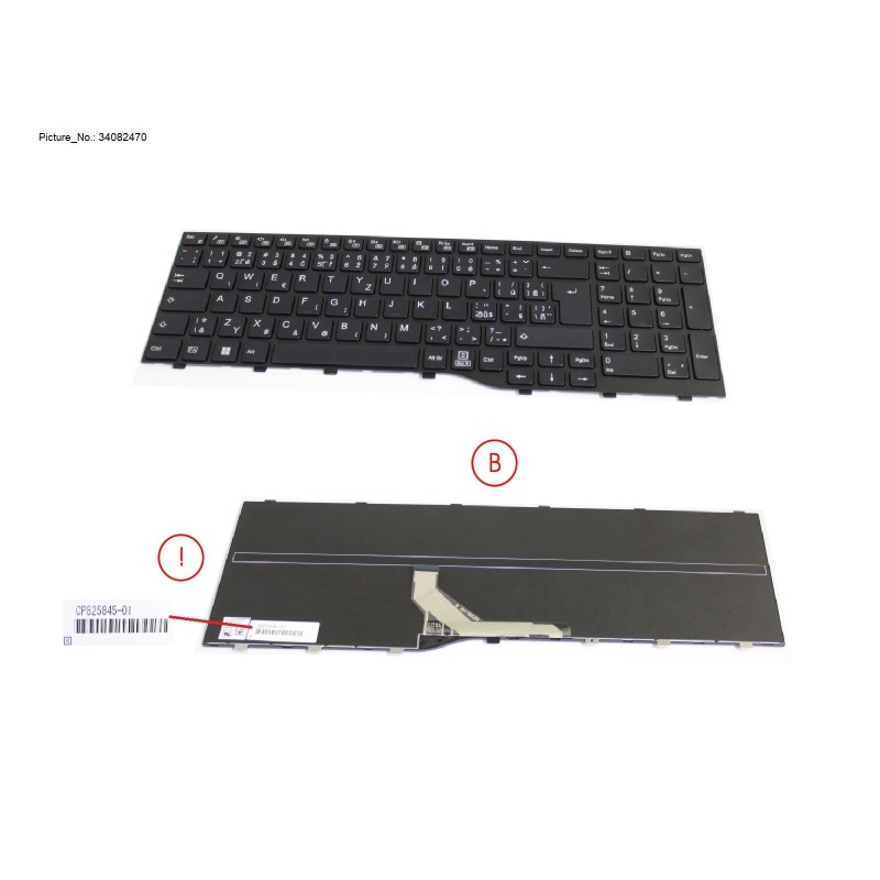 34082470 - KEYBOARD BLACK CZECH.SLOVAKIA.US WIN11