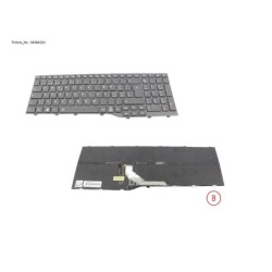 34084224 - KEYBOARD BLACK W. BL SWISS WIN10&11