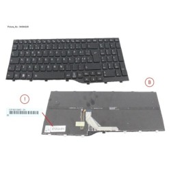 34084229 - KEYBOARD BLACK W. BL NORDIC WIN10&11