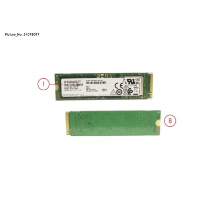 34078097 - SSD PCIE M.2 2280 PM981A 256GB (NON-SED)