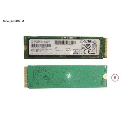 34076162 - SSD PCIE M.2 2280 PM981 512GB(SED)