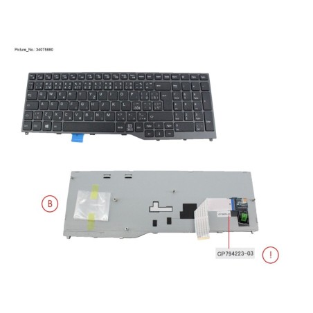 34075880 - KEYBOARD BLACK W.O TS CZECH.SLOVAKIA