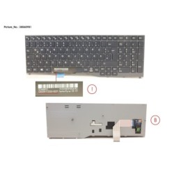 38060981 - KEYBOARD BLACK W.O TS GERMAN
