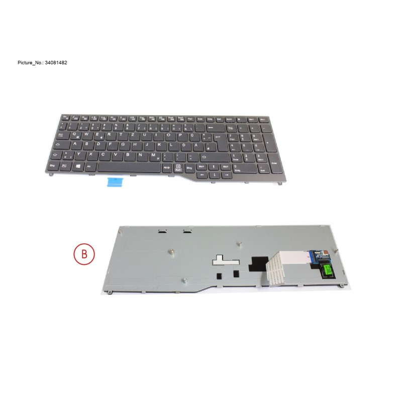 34081482 - KEYBOARD BLACK W.O TS GERMAN