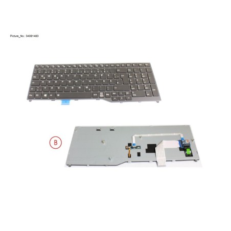 34081483 - KEYBOARD BLACK W. BL GERMAN