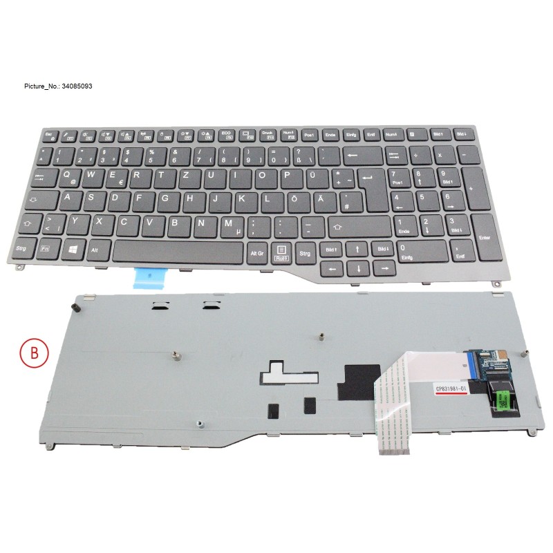 34085093 - KEYBOARD BLACK GERMANY