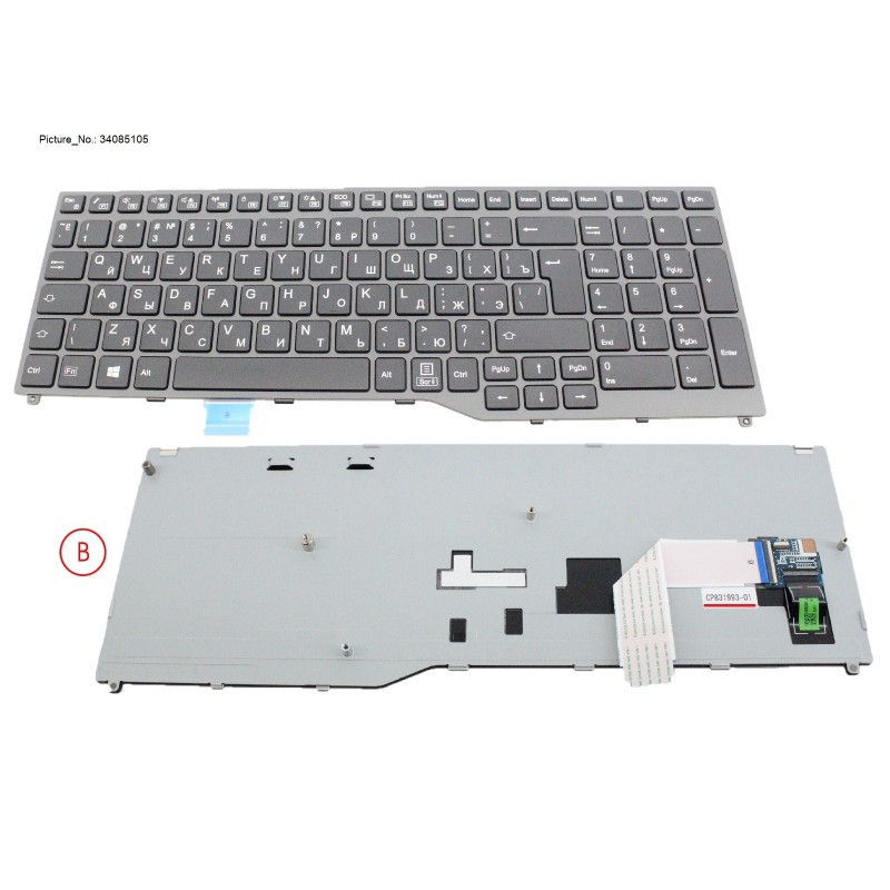 34085105 - KEYBOARD BLACK RUSSIA.US