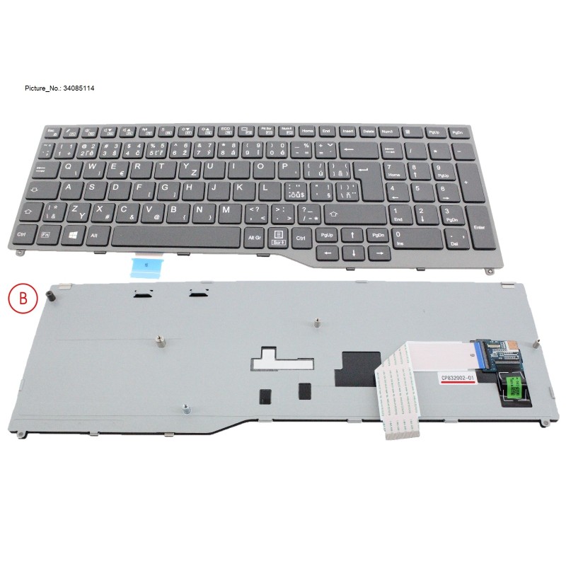 34085114 - KEYBOARD BLACK CZECH.SLOVAK.US