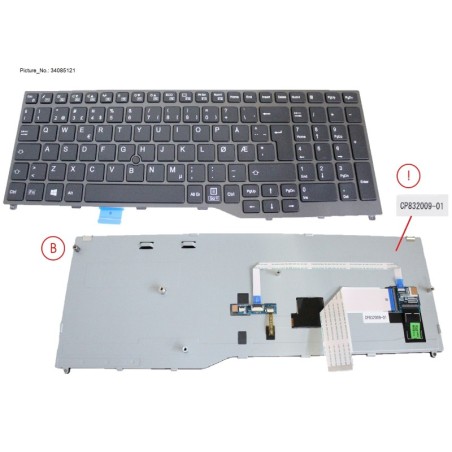 34085121 - KEYBOARD BLACK W. TS NORWAY