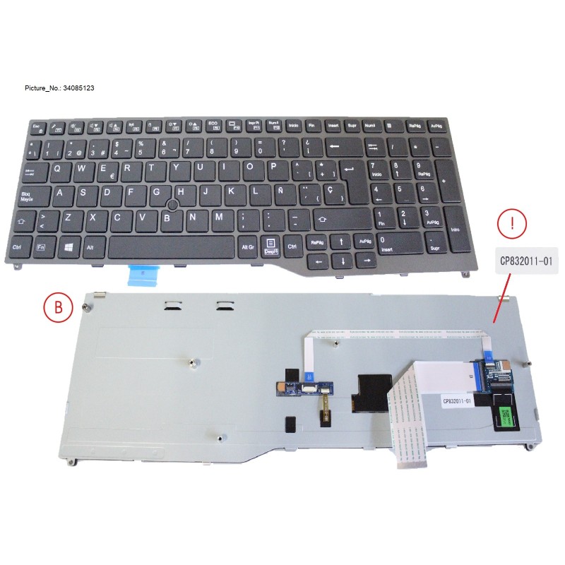 34085123 - KEYBOARD BLACK W. TS SPAIN