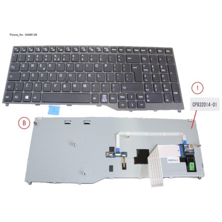 34085126 - KEYBOARD BLACK W. TS US