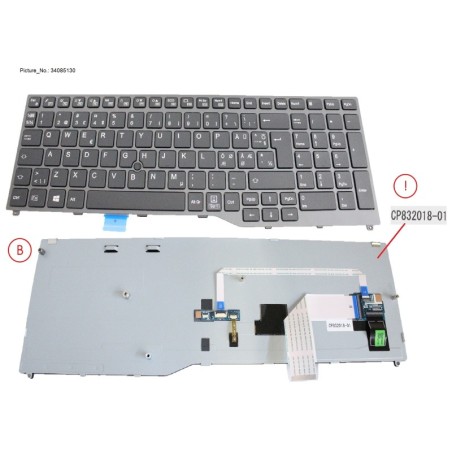 34085130 - KEYBOARD BLACK W. TS NORDIC.EST