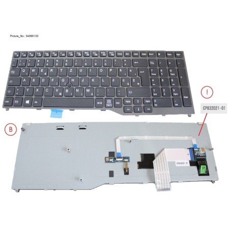 34085133 - KEYBOARD BLACK W. TS EAST EUROPE