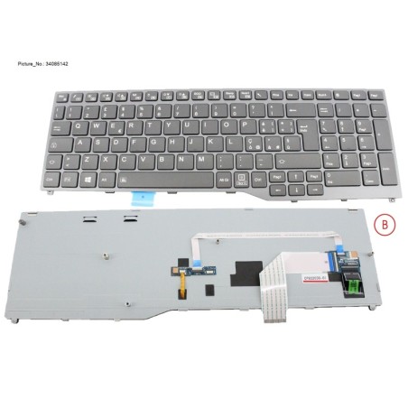 34085142 - KEYBOARD BLACK W. BL ITALY