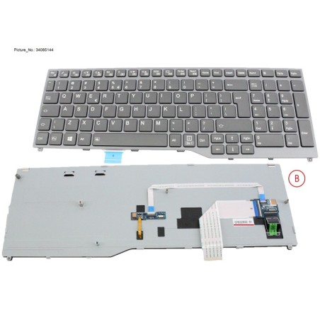 34085144 - KEYBOARD BLACK W. BL US
