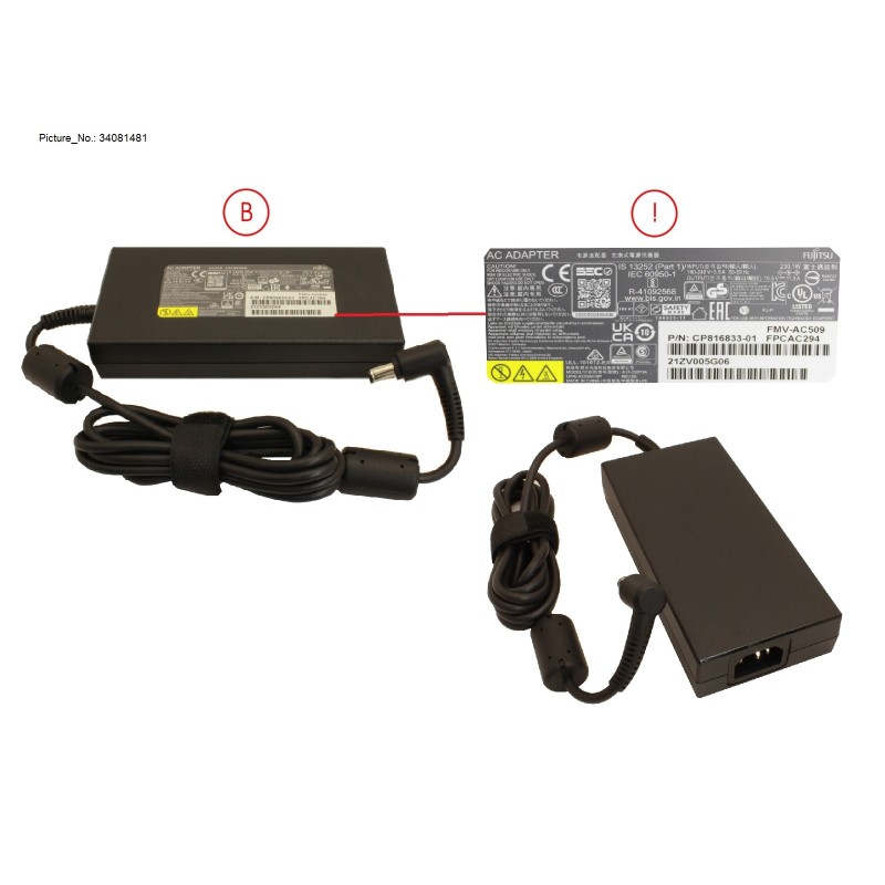 34081481 - AC-ADAPTER 19.5V 230W (3-PIN) UKCA TCO9