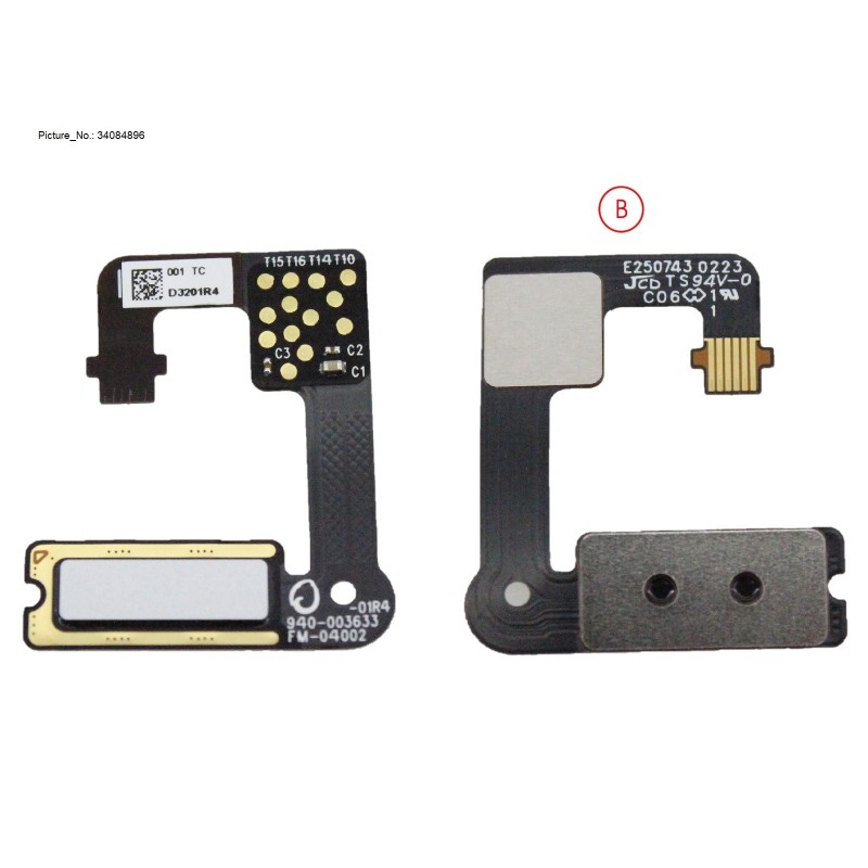 34084896 - SUB BOARD. FINGERPRINT (SILVER)