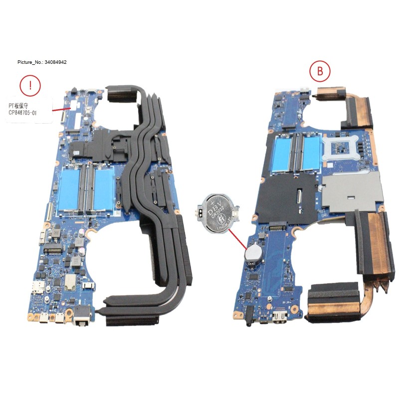 34084942 - MAINBOARD. I7 RTX A1000 6GB