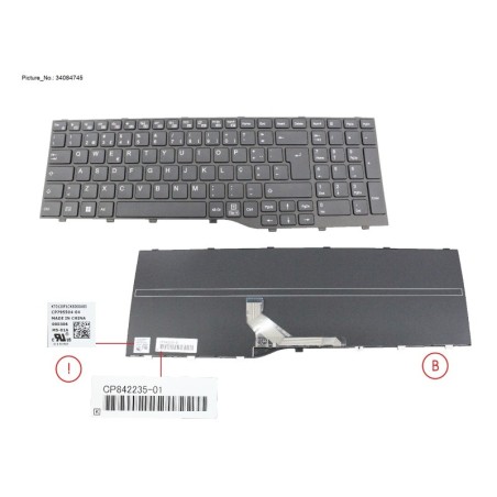 34084745 - KEYBOARD BLACK PORTUGAL WIN11 (NEW_FN)