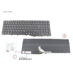 34084751 - KEYBOARD BLACK GREECE WIN11 (NEW_FN)