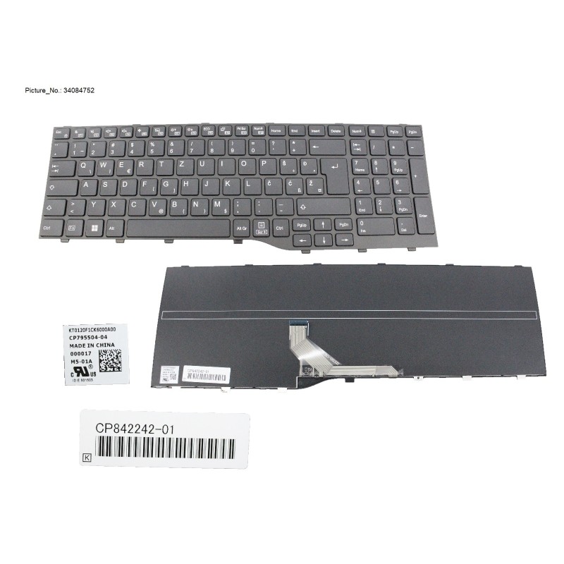34084752 - KEYBOARD BLACK E. EURO. WIN11 (NEW_FN)