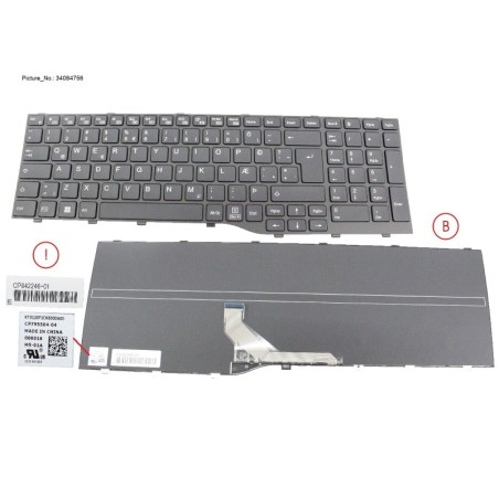 34084756 - KEYBOARD BLACK ICELAND WIN11 (NEW_FN)