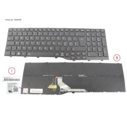 34084765 - KEYBOARD BLACK W. BL SWISS (NEW_FN)