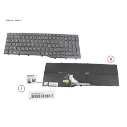 34084774 - KEYBOARD BLACK W. BL CZ.SLV.US (NEW_FN)