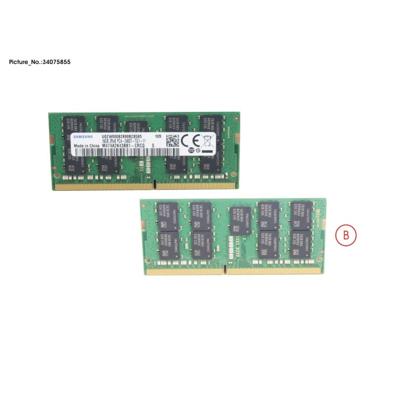 34075855 - MEMORY 16GB DDR4 W.ECC