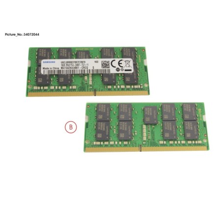 34072044 - MEMORY 16GB DDR4-2400 W.ECC