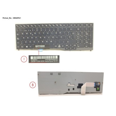 38060961 - KEYBOARD BLACK W.O TS SPAIN