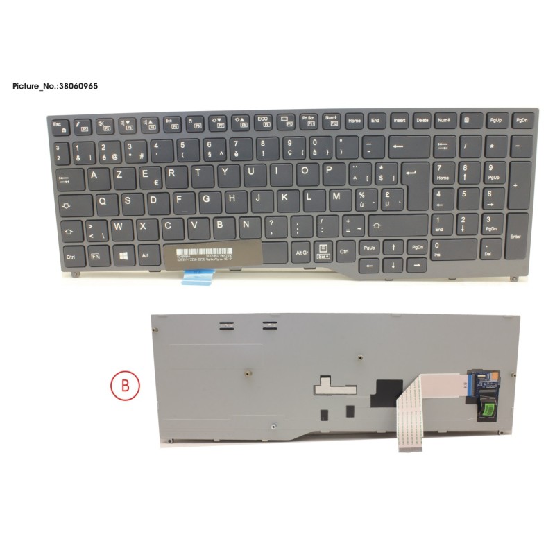 38060965 - KEYBOARD BLACK W.O TS BELGIUM