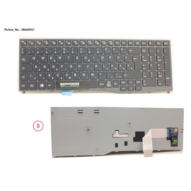 38060967 - KEYBOARD BLACK W.O TS HUNGARY